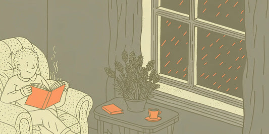 Person relaxing with tea, using a CBG and CBD blend for arthritis relief.