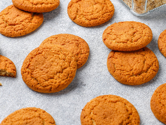 Close-up of golden brown cookies