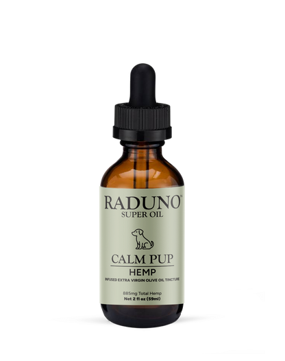 CALM PUP - Hemp Infused Extra Virgin Olive Oil Tincture for Pets